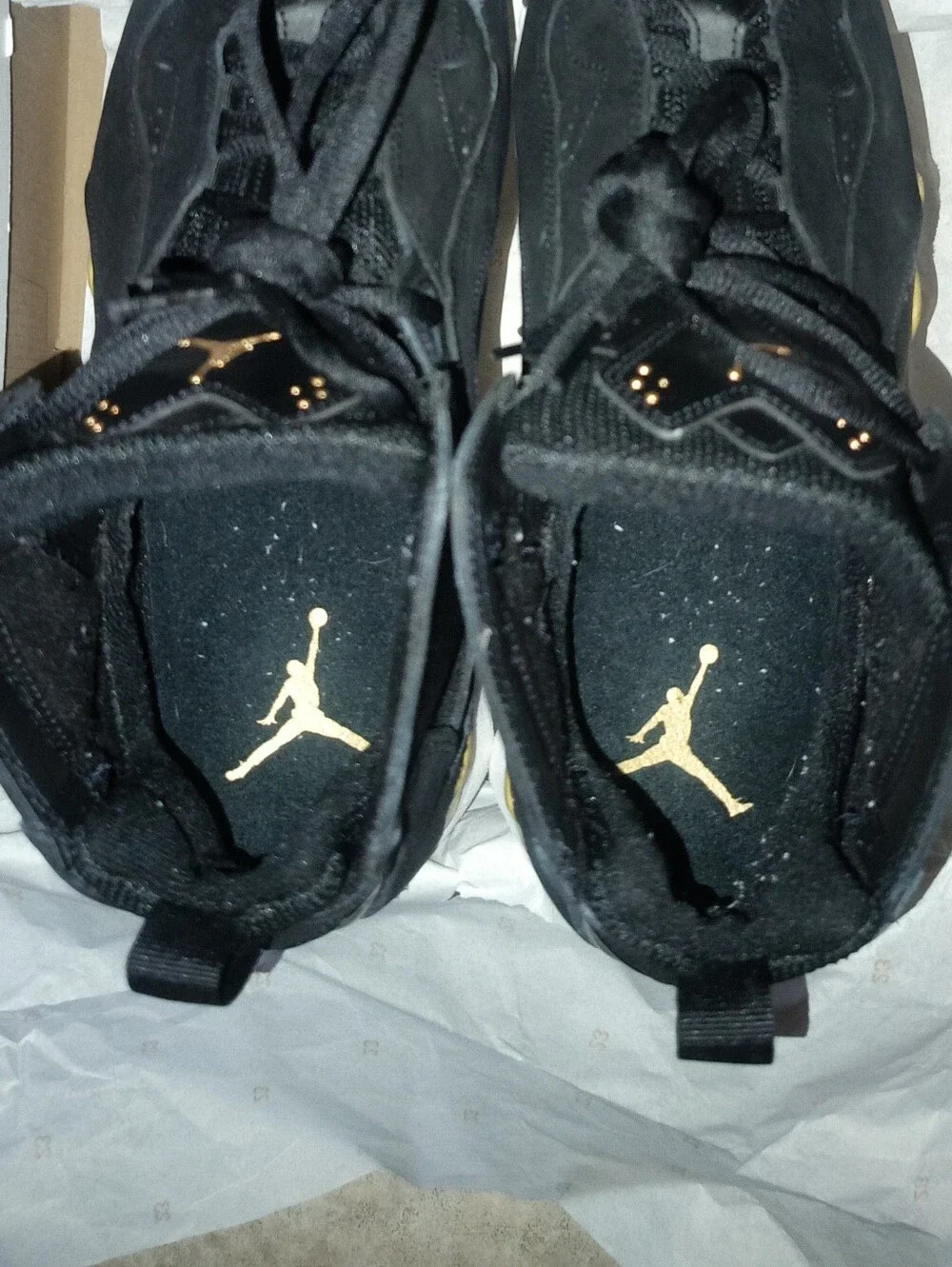 Air Jordan True Flight Men's Black White with Metallic Gold